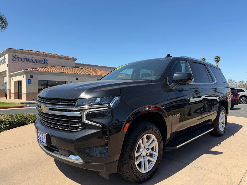 2024 Chevrolet Tahoe 4WD LT in Black — front three-quarter view