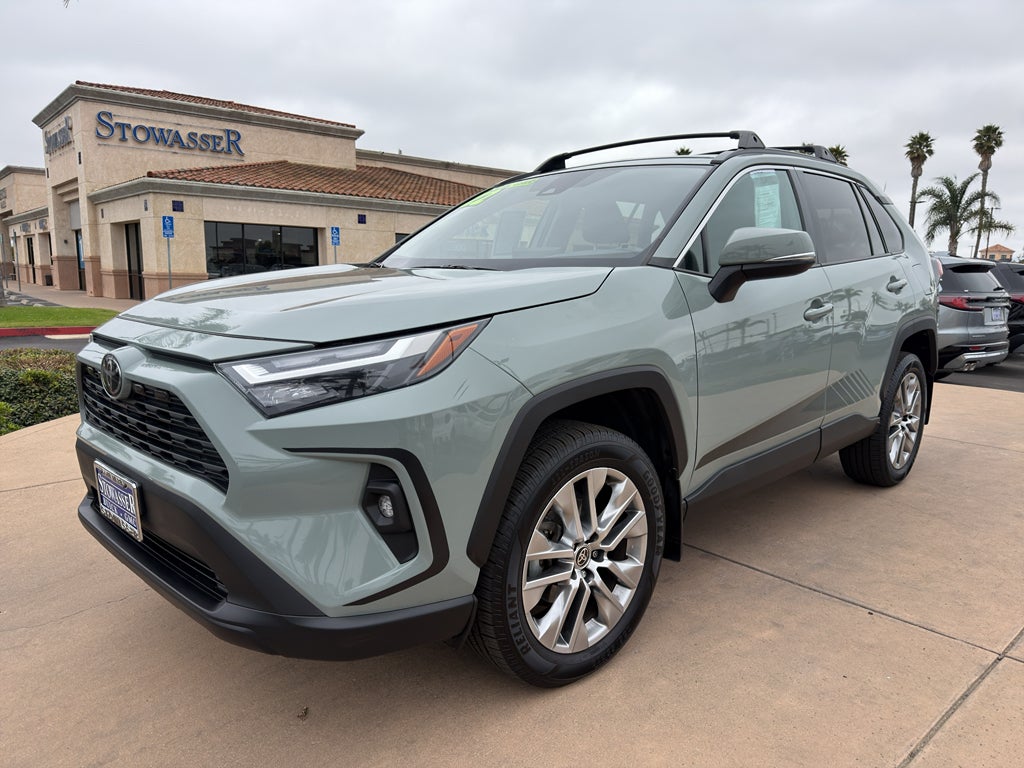2022 Toyota RAV4 XLE Premium FWD (Natl) in Lunar Rock — front three-quarter view