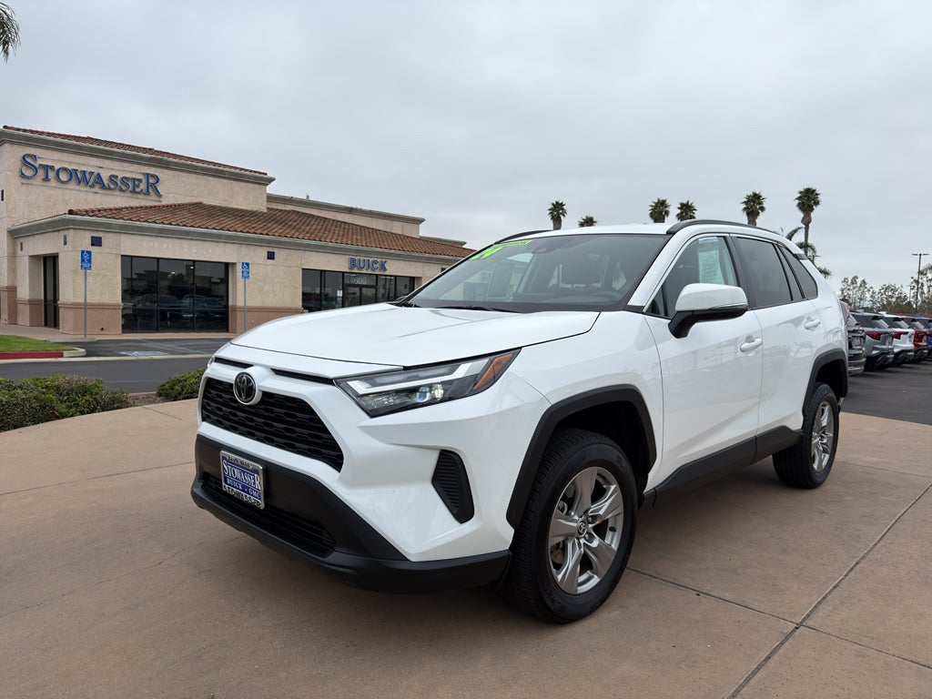 2024 Toyota RAV4 XLE FWD (GS) in White — front three-quarter view