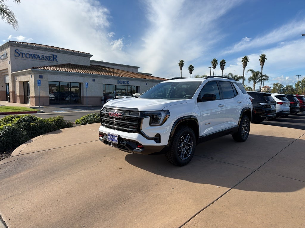 2026 GMC Terrain AT4 in Summit White — front three-quarter view