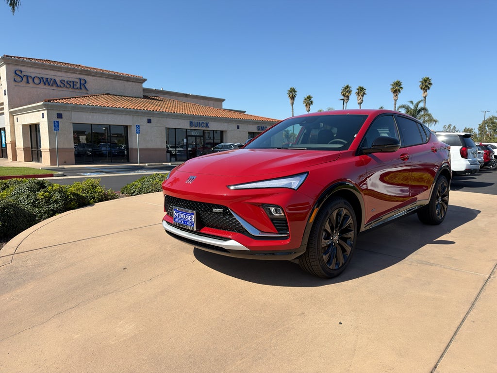 2026 Buick Envista Sport Touring in Brilliant Red — front three-quarter view