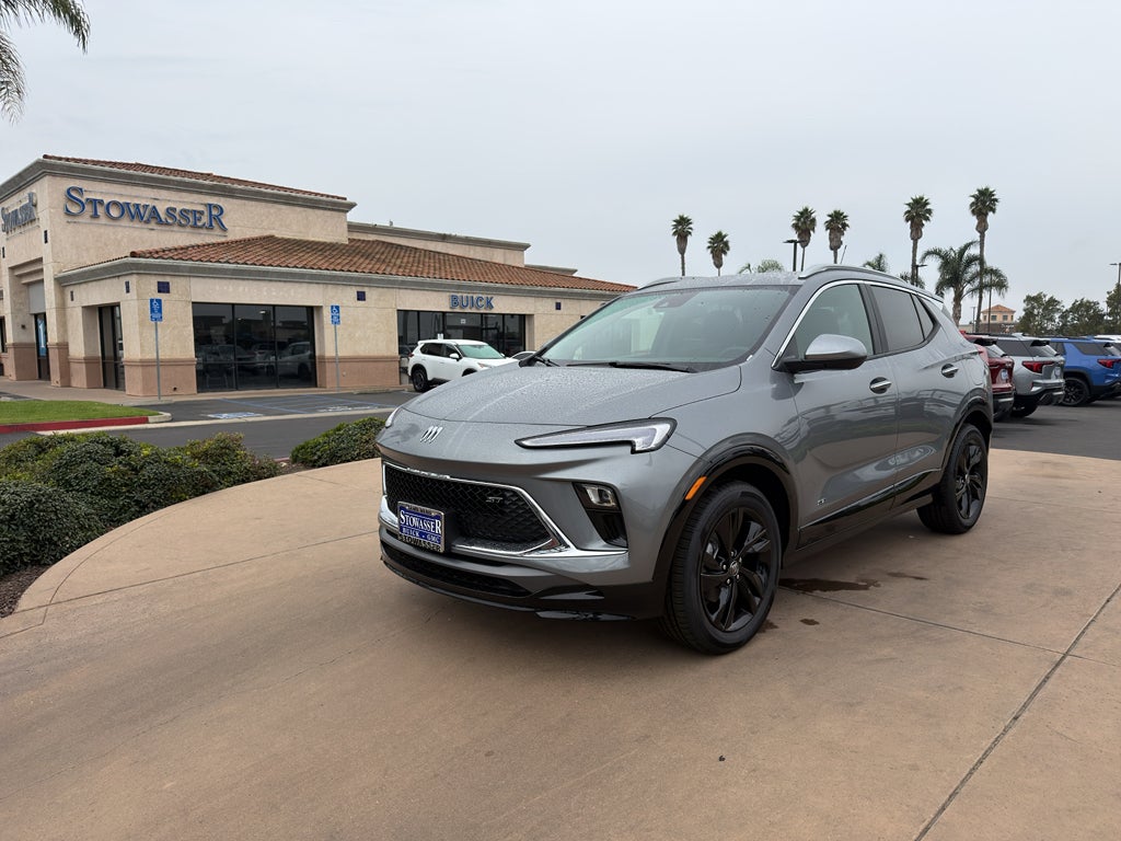 2026 Buick Encore GX Sport Touring in Moonstone Gray Metallic — front three-quarter view