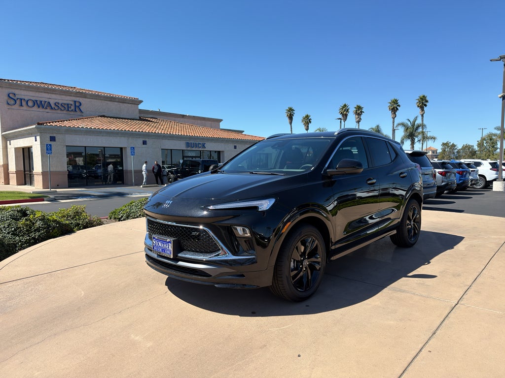 2026 Buick Encore GX Sport Touring in Ebony Twilight Metallic — front three-quarter view