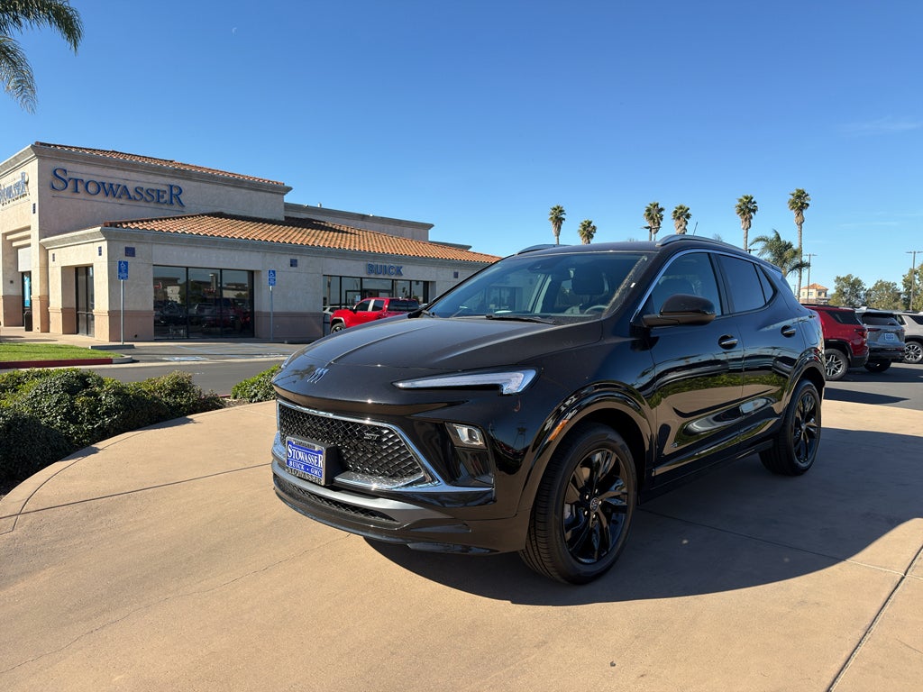 2026 Buick Encore GX Sport Touring in Ebony Twilight Metallic — front three-quarter view